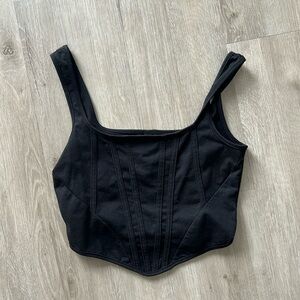 Black Crop top centered